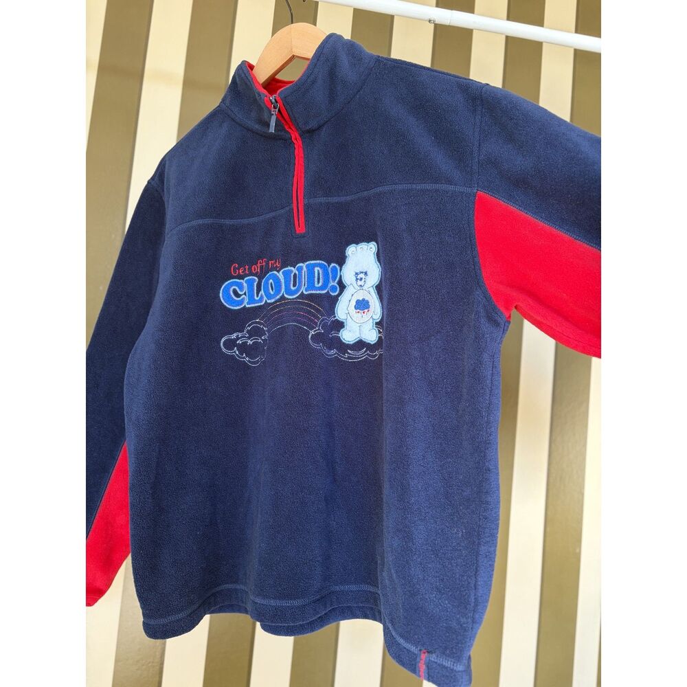 Vintage Care Bears Grumpy Bear Get Off My Cloud 1/4 Zip Fleece Pullover XL - Picture 14 of 14